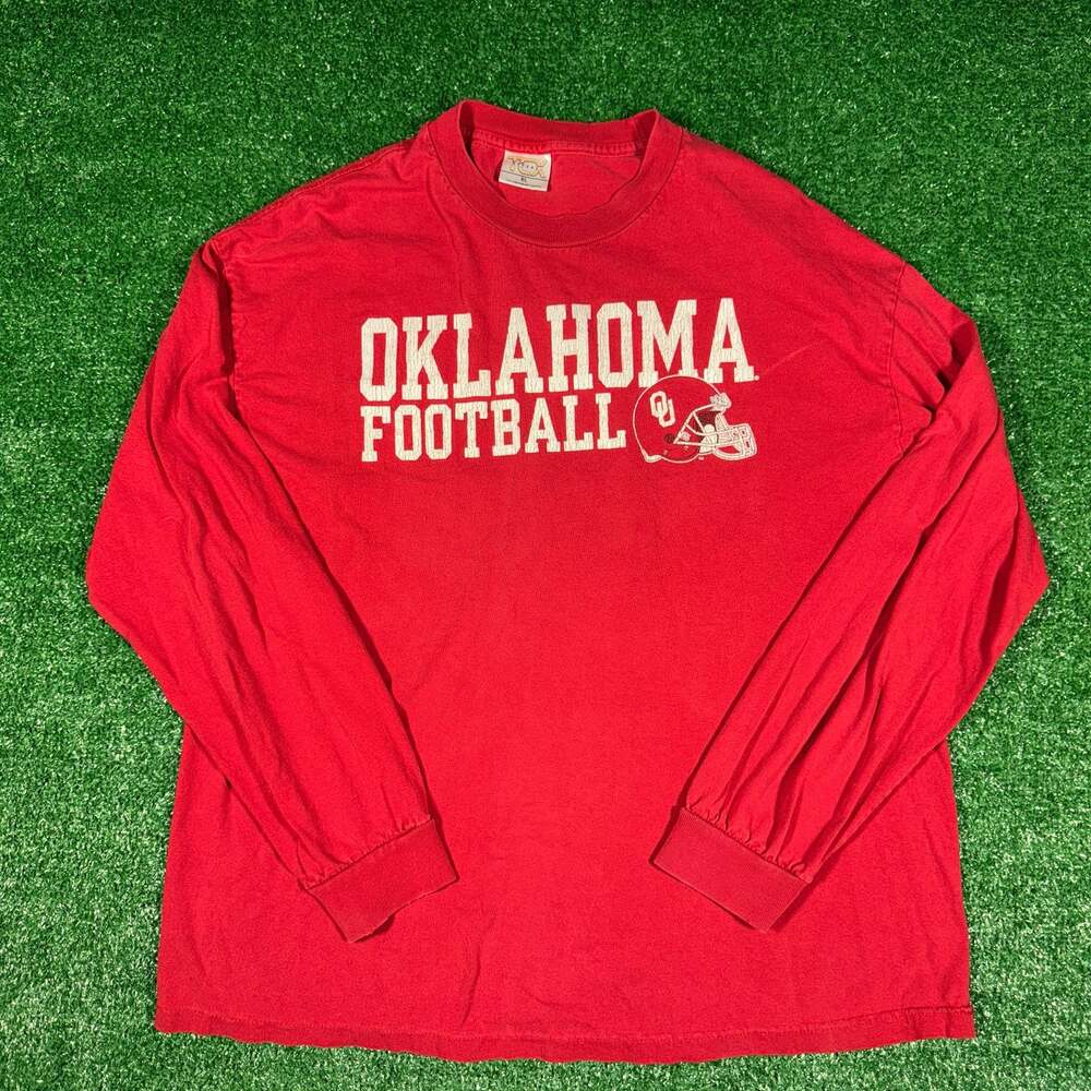 Vintage Oklahoma Sooners Football Long Sleeve TCA T-Shirt Size XL